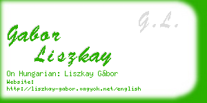 gabor liszkay business card